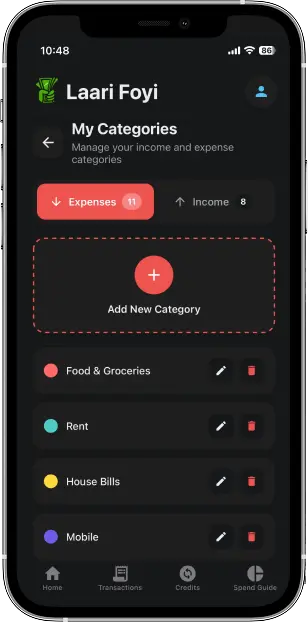 Category Screen